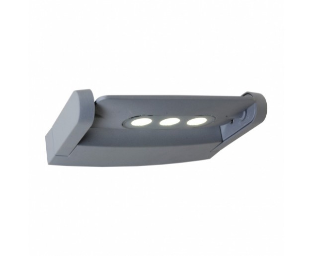 Venkovní nástěnné svítidlo Emithor Awax 70123 3x3W LED, IP54, Stříbrná