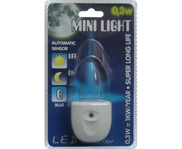 MINI LIGHT QT-LED006 0,3W, Modrá
