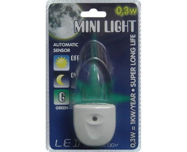 MINI LIGHT QT-LED006 0,3W, Zelená