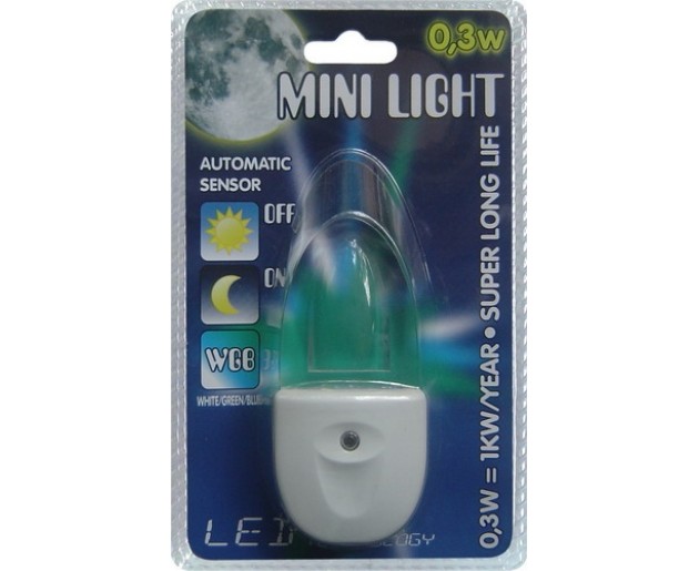 MINI LIGHT QT-LED006 0,3W, Bílá, Modrá, Zelená